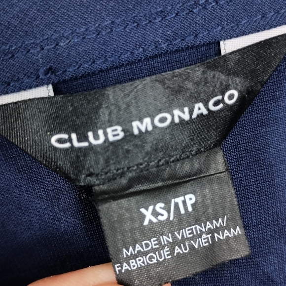 Club Monaco Navy Funnel Neck Oversized Top 💙🤍 XS - Picture 4 of 5